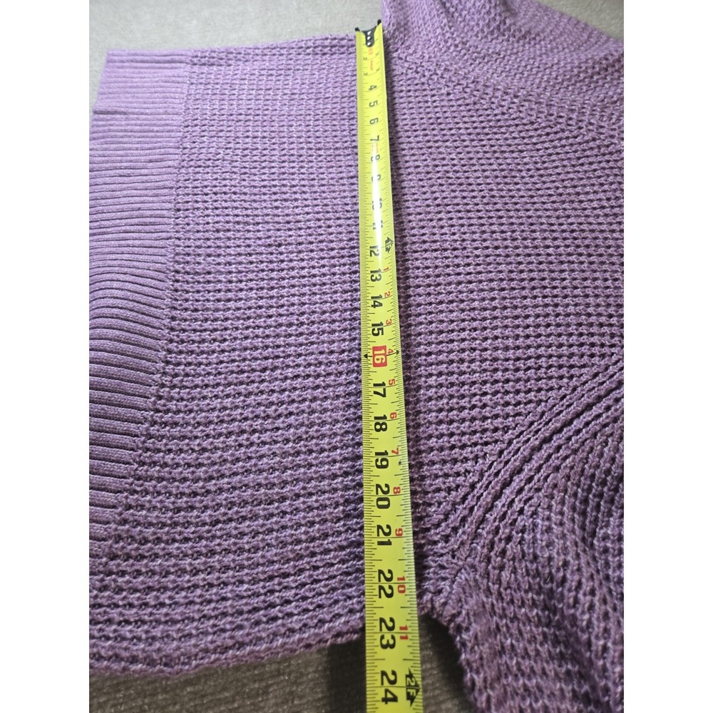 American Eagle Purple Mock Neck Relaxed Fit Chunky Knit  Sweater Size XL - Picture 7 of 7